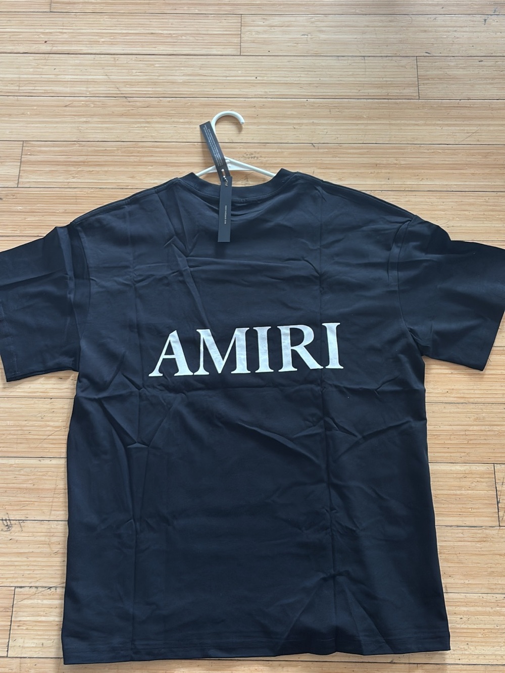 AMIRI Black T-Shirt with White Back Logo
